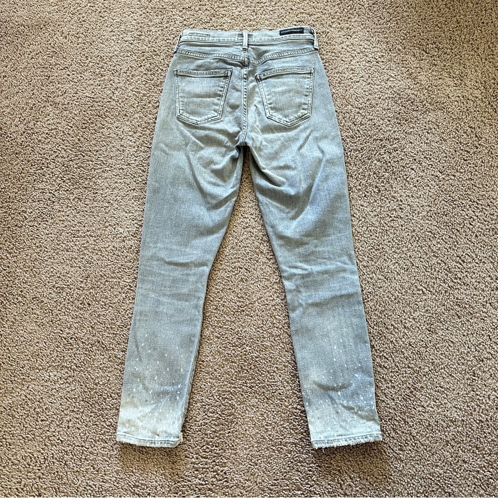 Citizens of Humanity Women's Rocket Crop High-Rise Skinny Jeans Salt Stone 24” - Picture 14 of 16